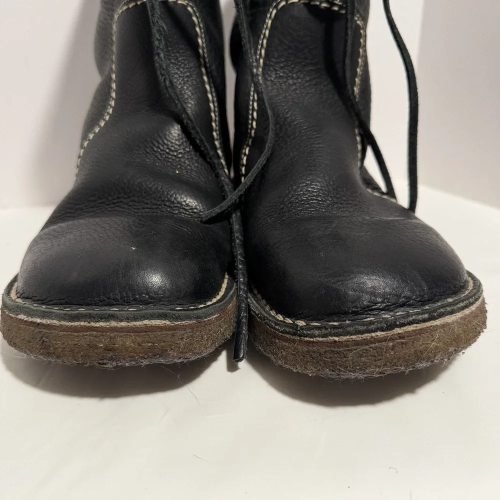 Duckfeet Women's 9-9.5‎ Arhus Black Leather Sheep Wool Lining Boots Size 40